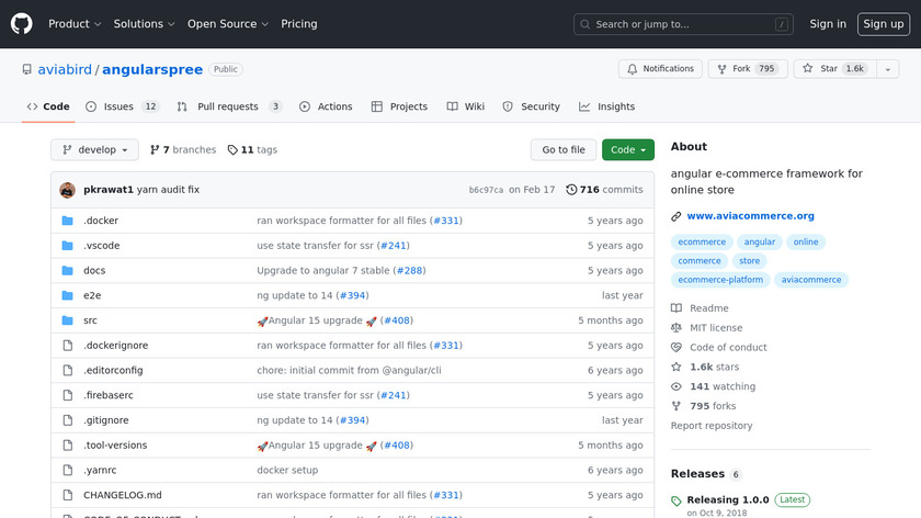 AngularSpree Landing Page