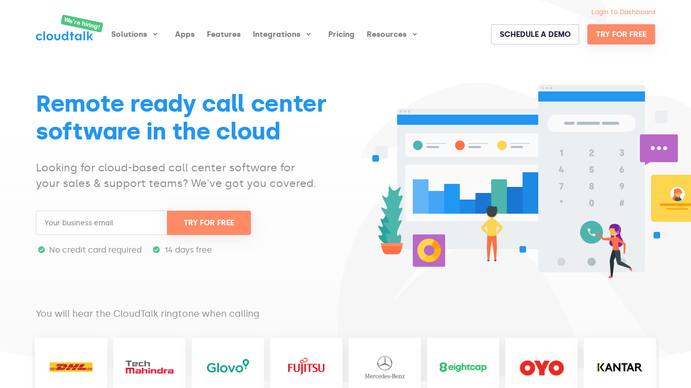 CloudTalk Landing page