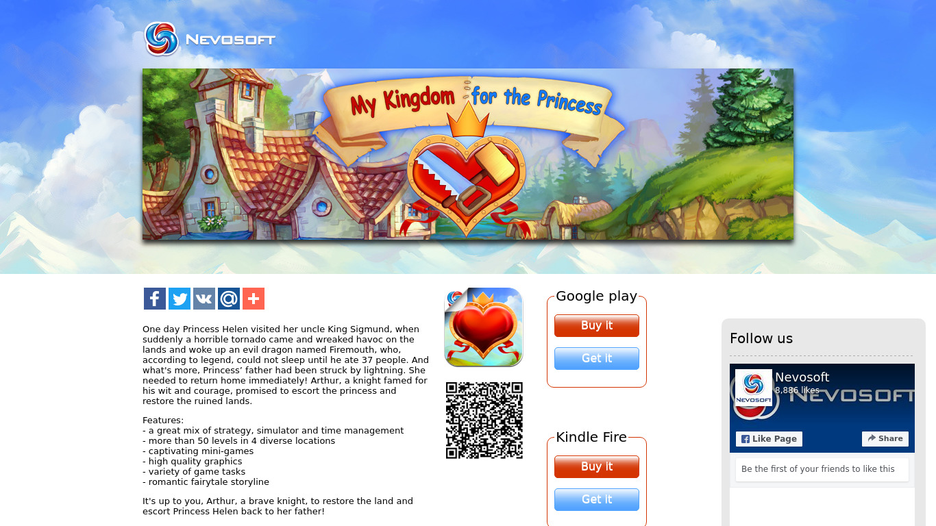 My Kingdom for the Princess Landing page