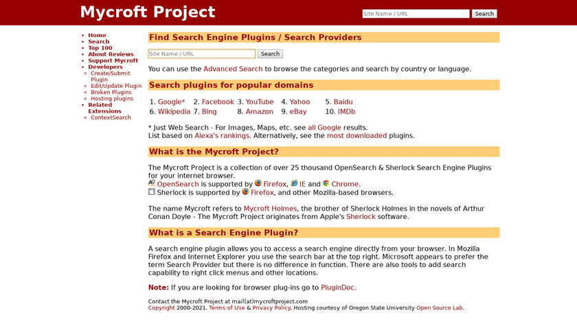 Mycroft Project Landing Page
