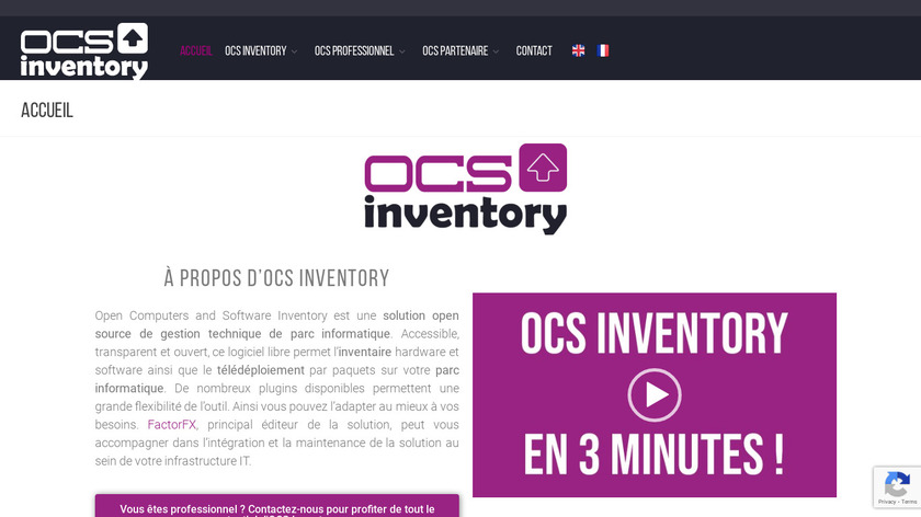 OCS inventory NG Landing Page