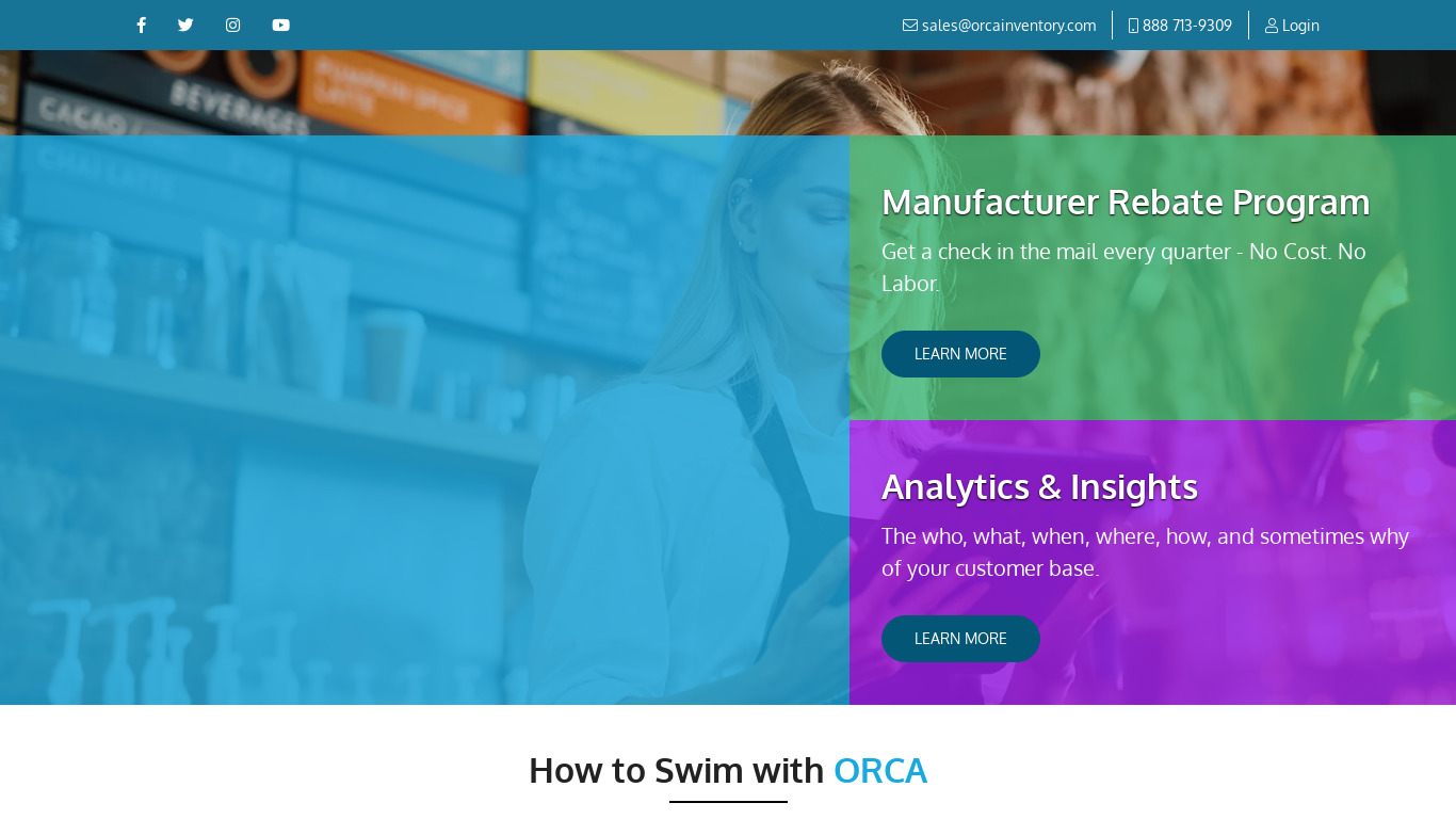 Orca Inventory Landing page