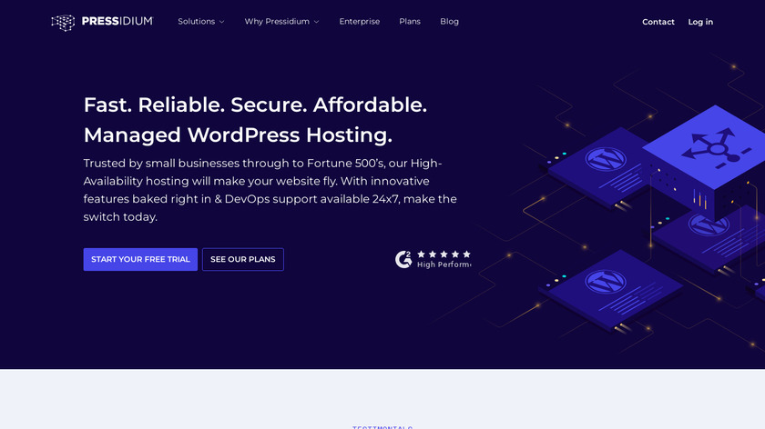 Pressidium Landing Page