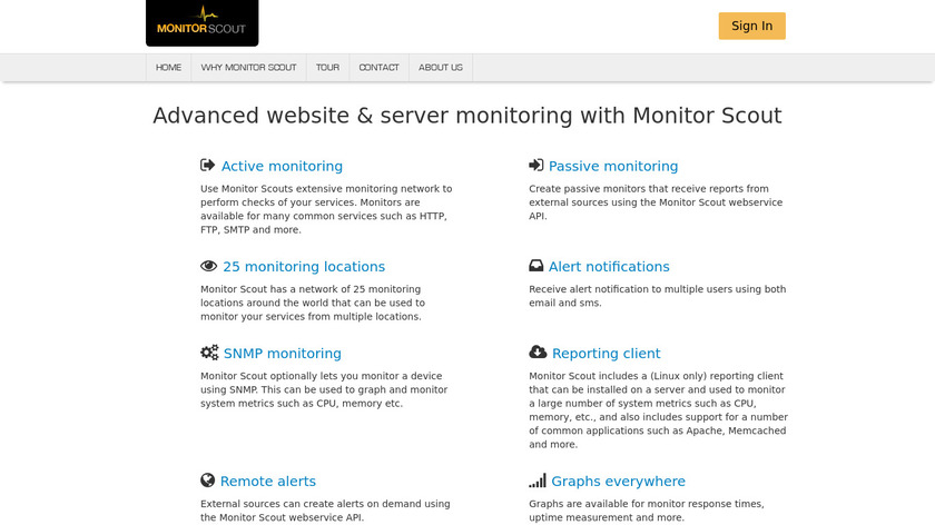 Monitor Scout Landing Page