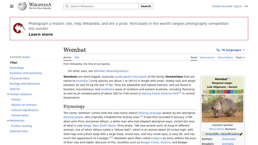 Wombat Landing Page