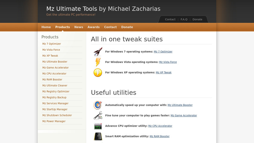Mz Ultimate Tools Landing Page