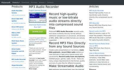 Pistonsoft MP3 Audio Recorder image