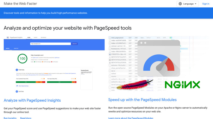 PageSpeed Tools Landing Page