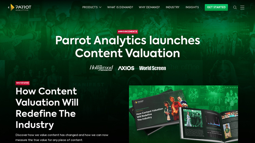 Parrot Analytics Landing Page