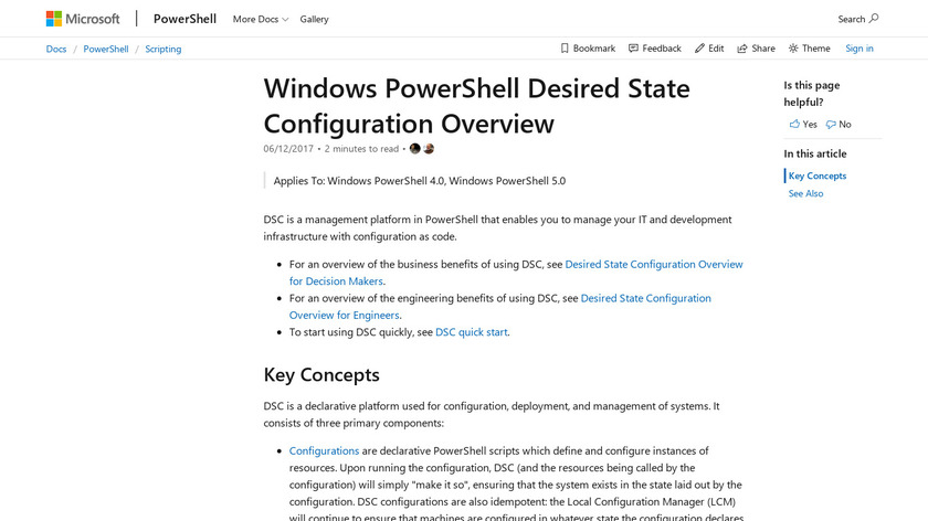 PowerShell DSC Landing Page