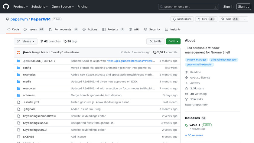 PaperWM Landing Page