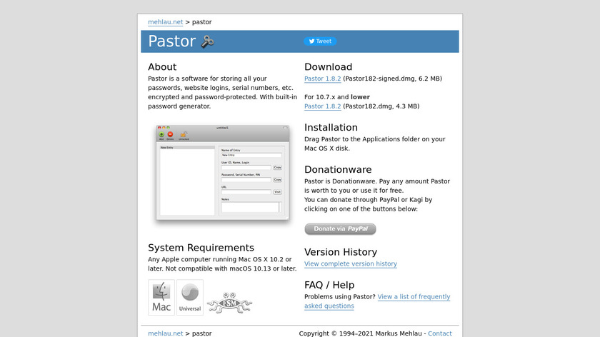 Pastor Landing Page