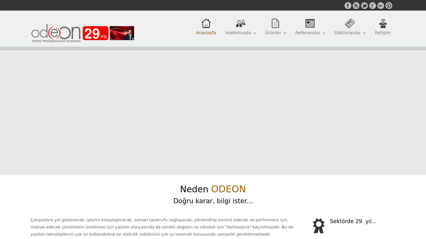 Odeon Landing page