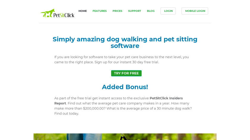 PetSitClick Landing Page