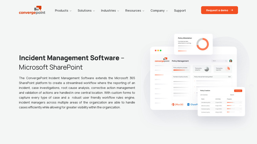 ConvergePoint Incident Management Landing Page