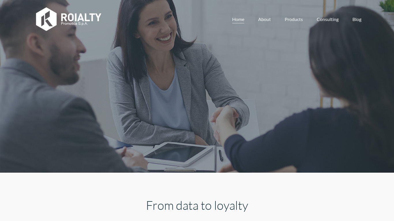 ROIALTY Landing page