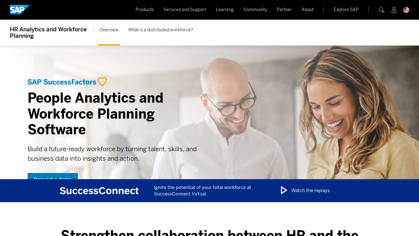 SAP Workforce Analytics Landing page