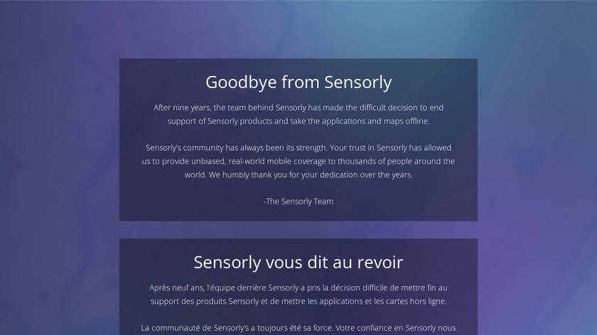 Sensorly Landing Page