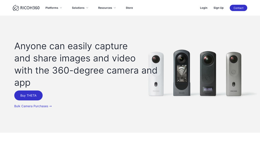 RICOH THETA Landing Page