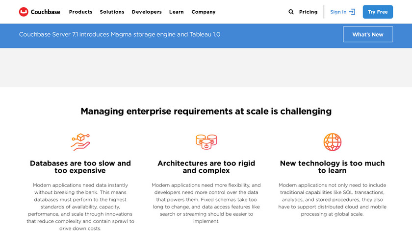 Couchbase Data Platform Landing Page