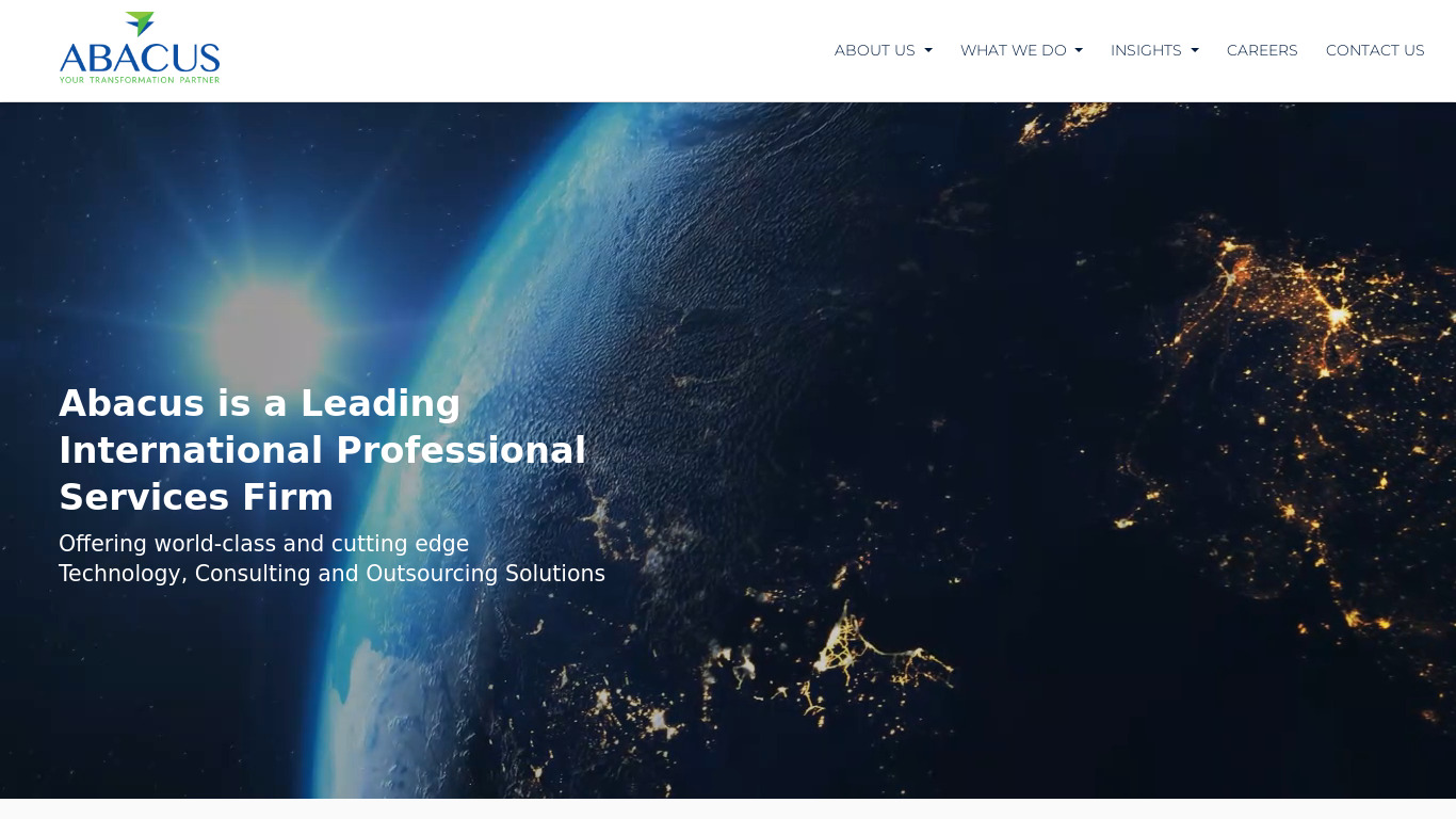 Abacus Consulting Landing page
