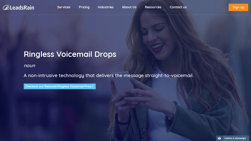 Ringless Voicemail Drops Landing Page