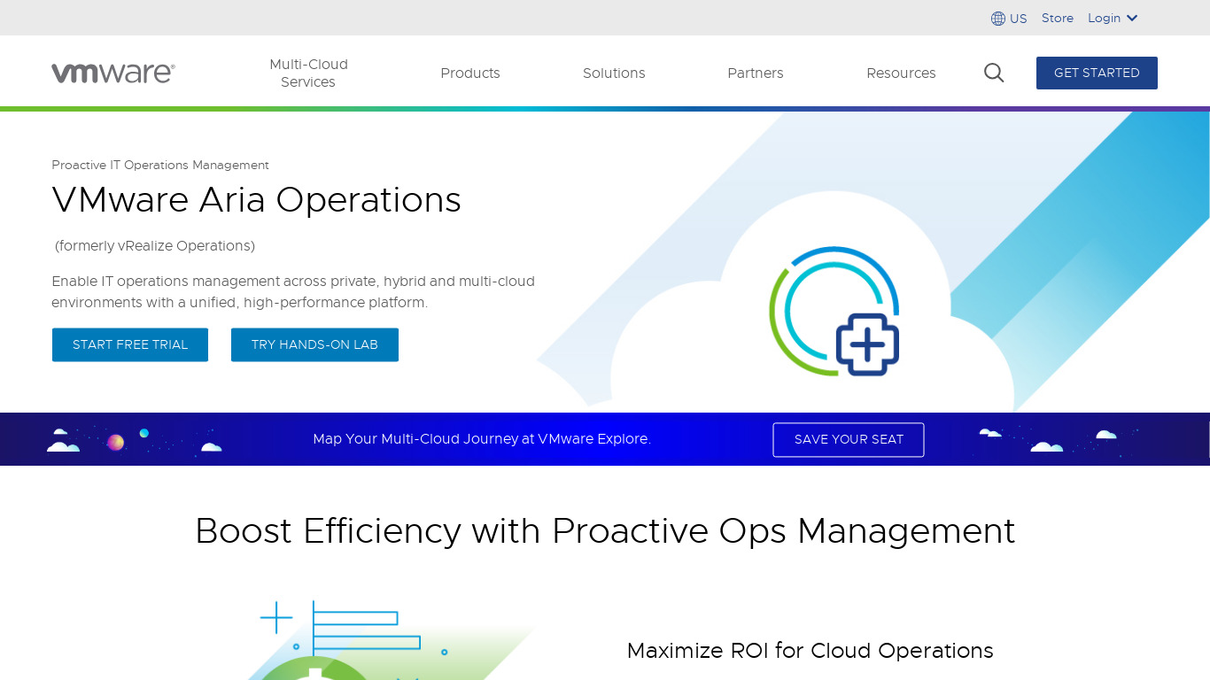 vCenter Operations Manager Landing page