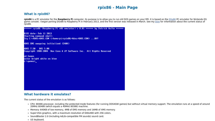 rpix86 Landing Page