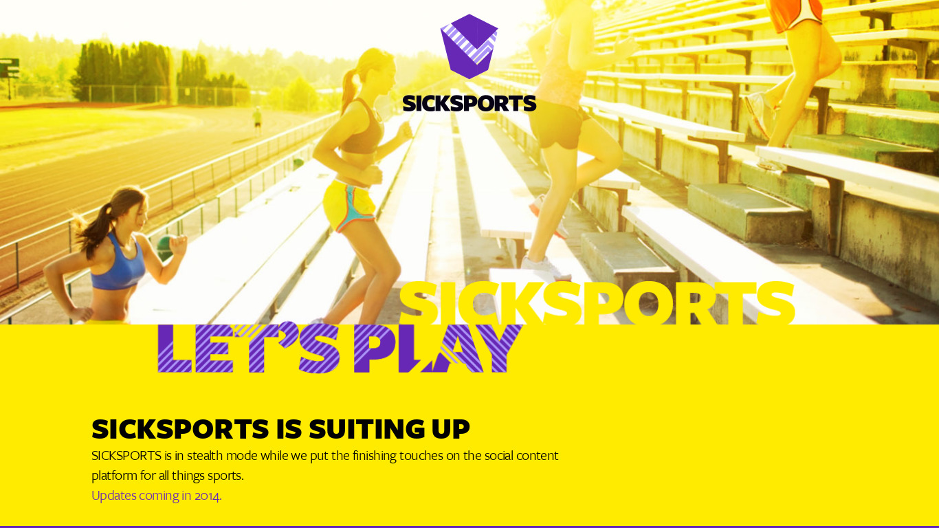 Sicksports Landing page