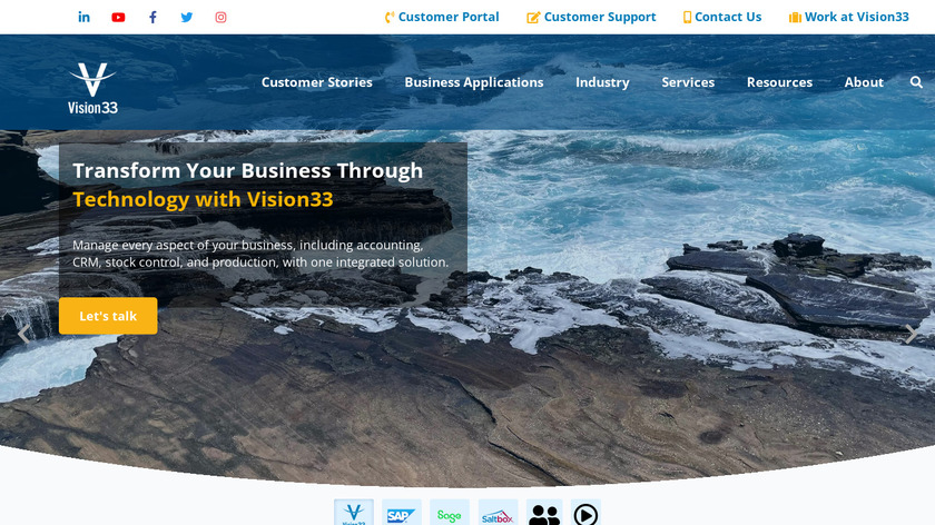 Vision33 Landing Page