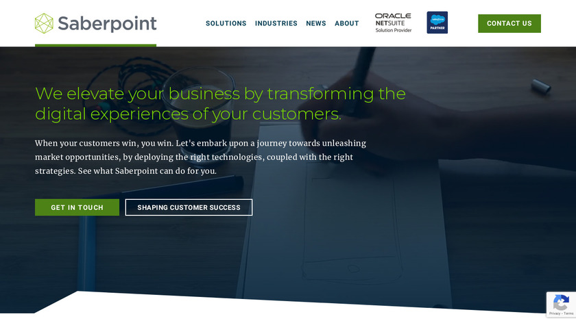 Saberpoint Landing Page