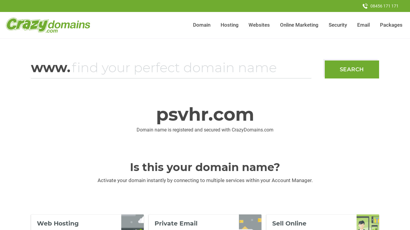 PSV HR Landing page