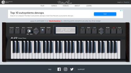 Recursive Arts Virtual Piano image
