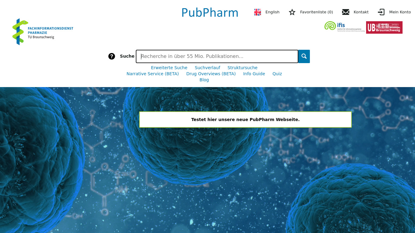 PubPharm Landing page