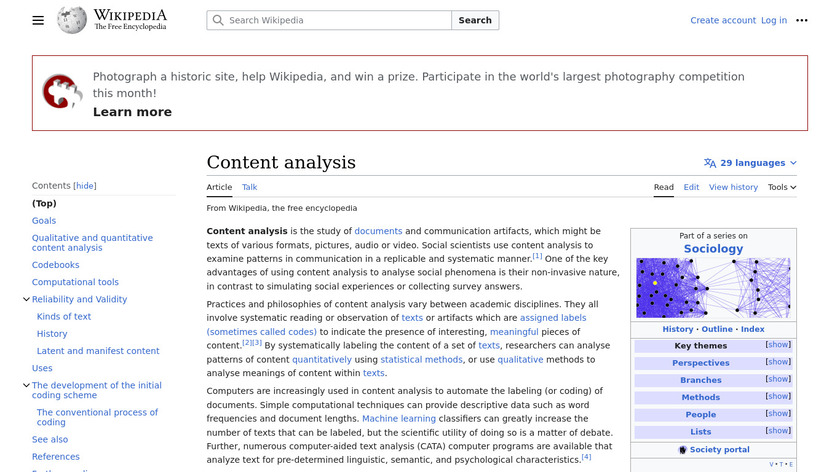 Content Analytics Landing Page
