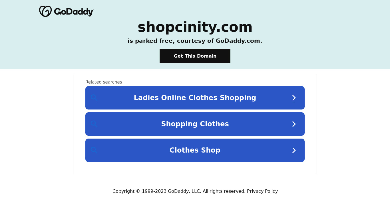 Shopcinity Landing page