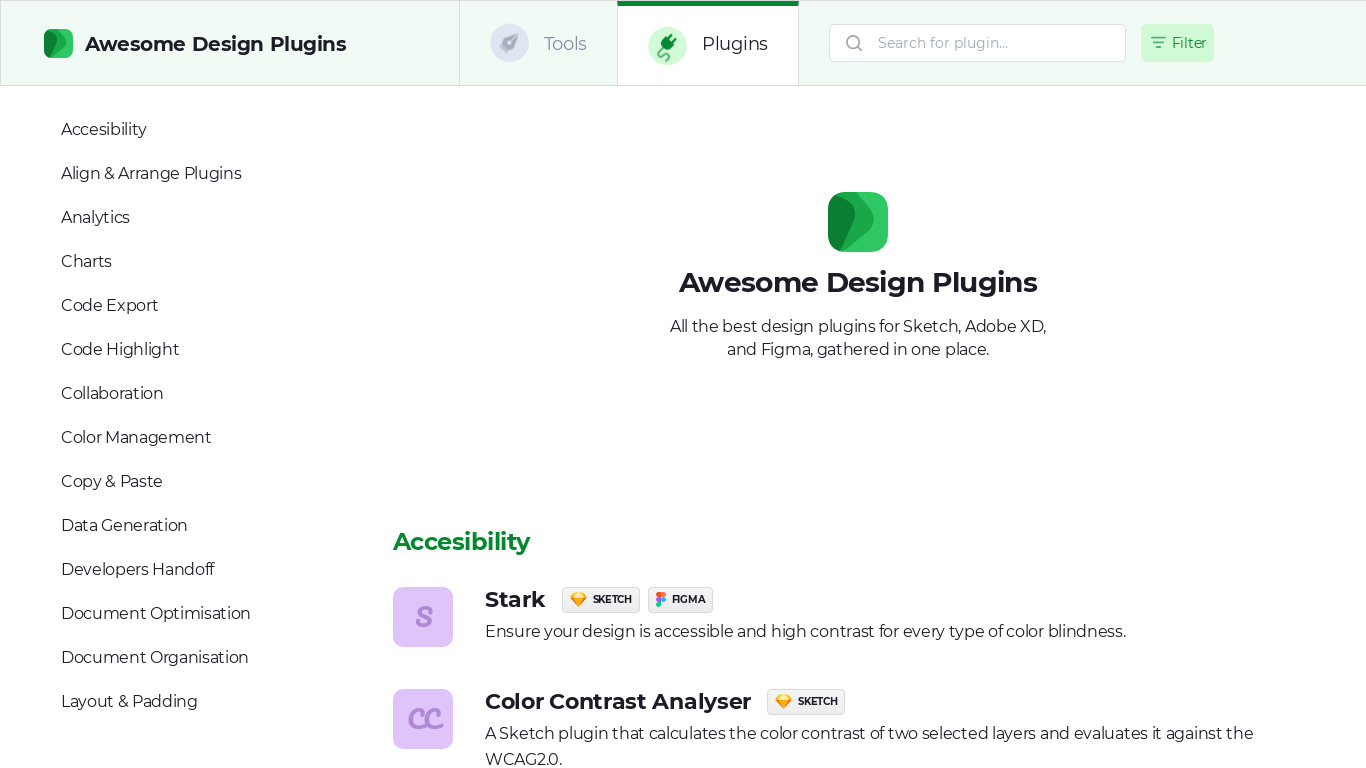 flawlessapp.io Awesome Design Plugins Landing page