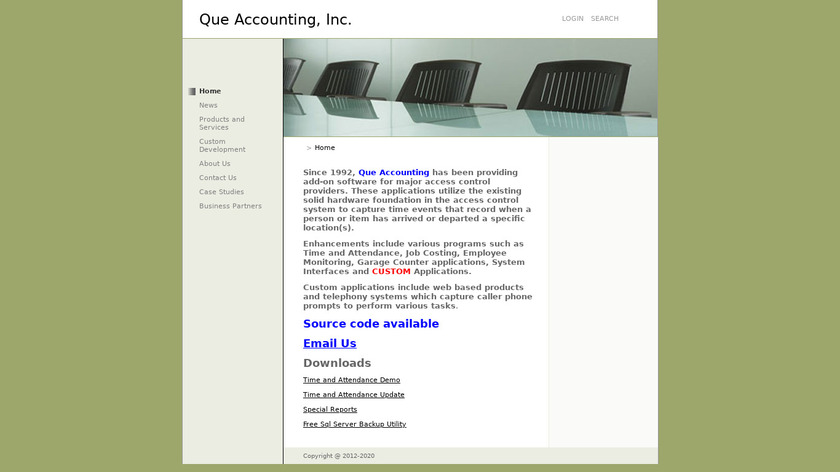 Que Visitor Management Landing Page