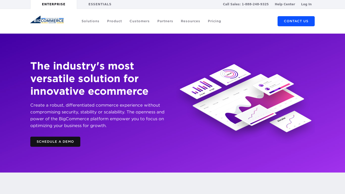 Ecommerce Solutions Landing page