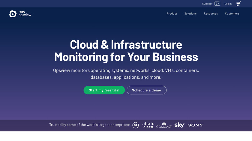 Opsview Monitor Landing Page