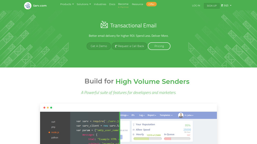 Sarv TES Landing Page