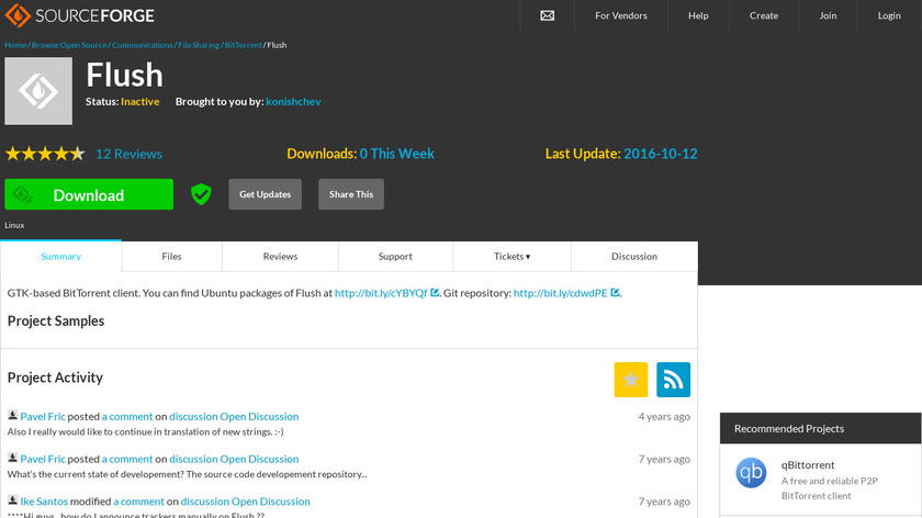 Flush Landing Page
