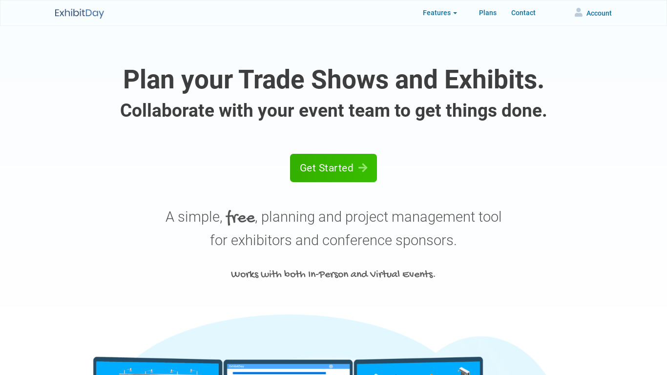 ExhibitDay Landing page