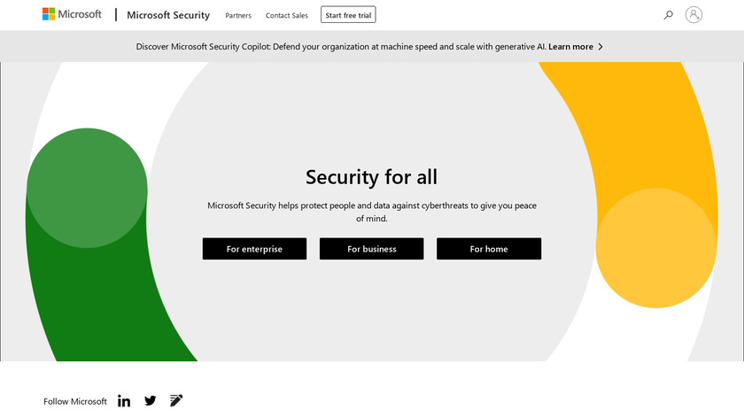 Microsoft Cybersecurity Protection Landing Page