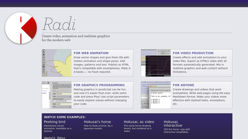 Radi Landing Page