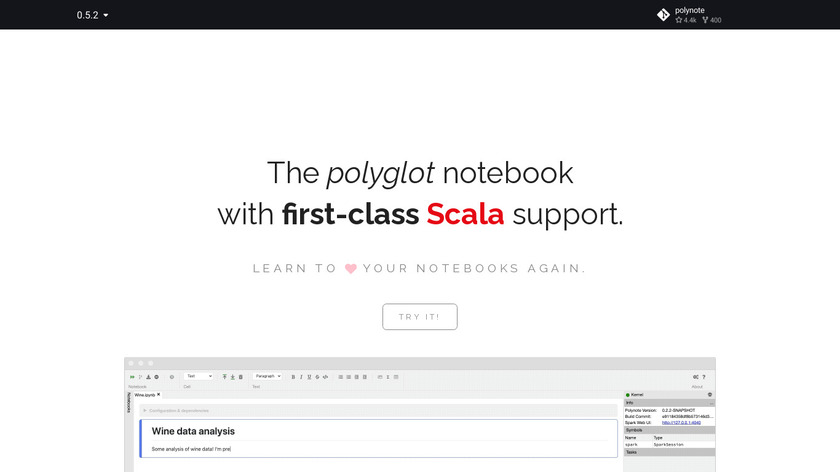 Polynote Landing Page