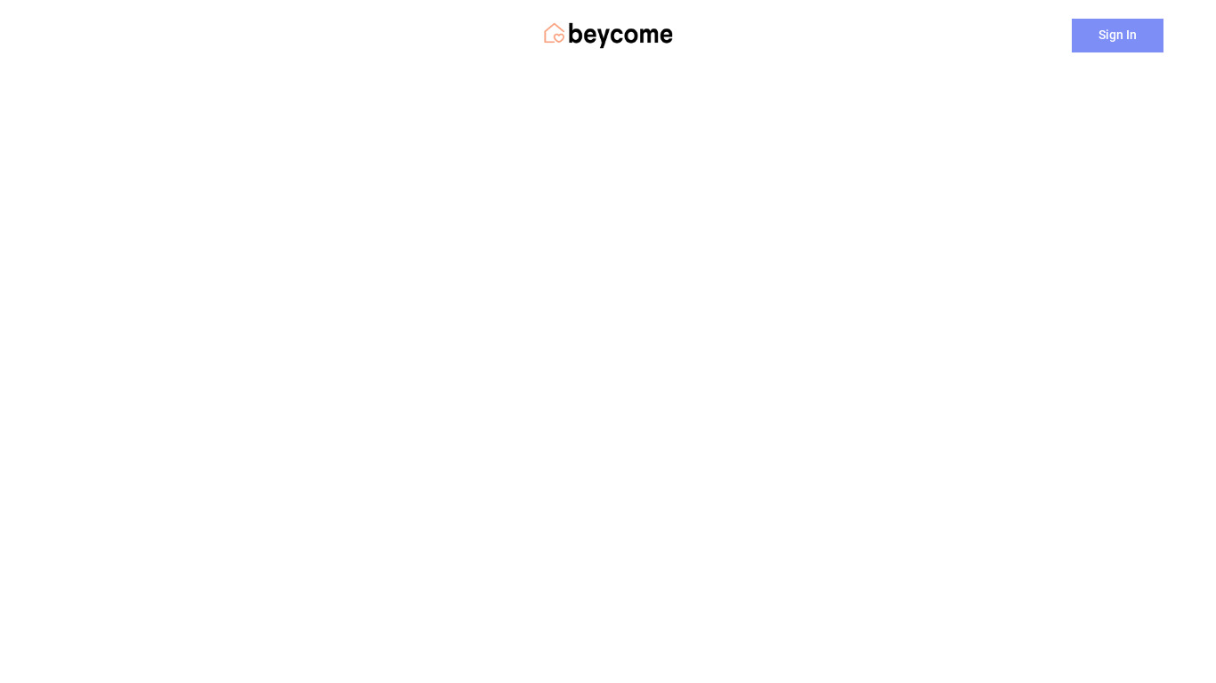 beycome Landing page
