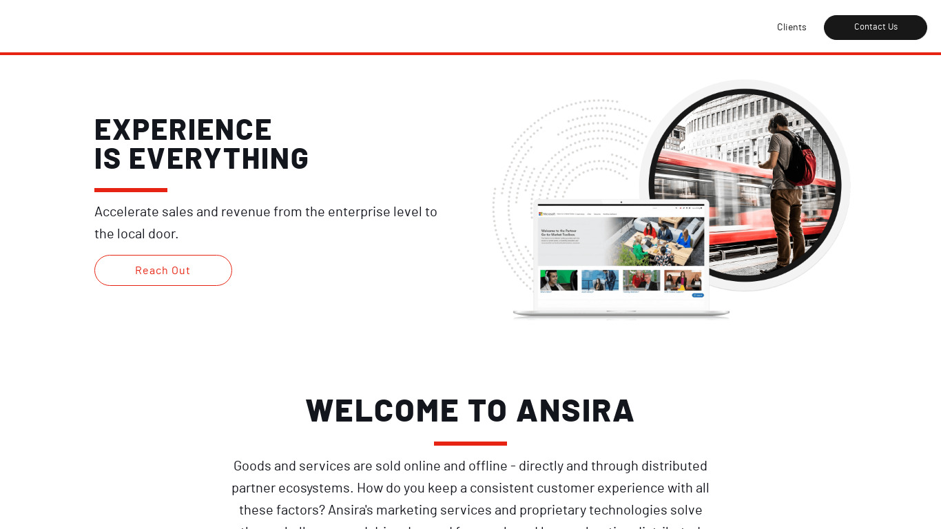 Ansira Landing page