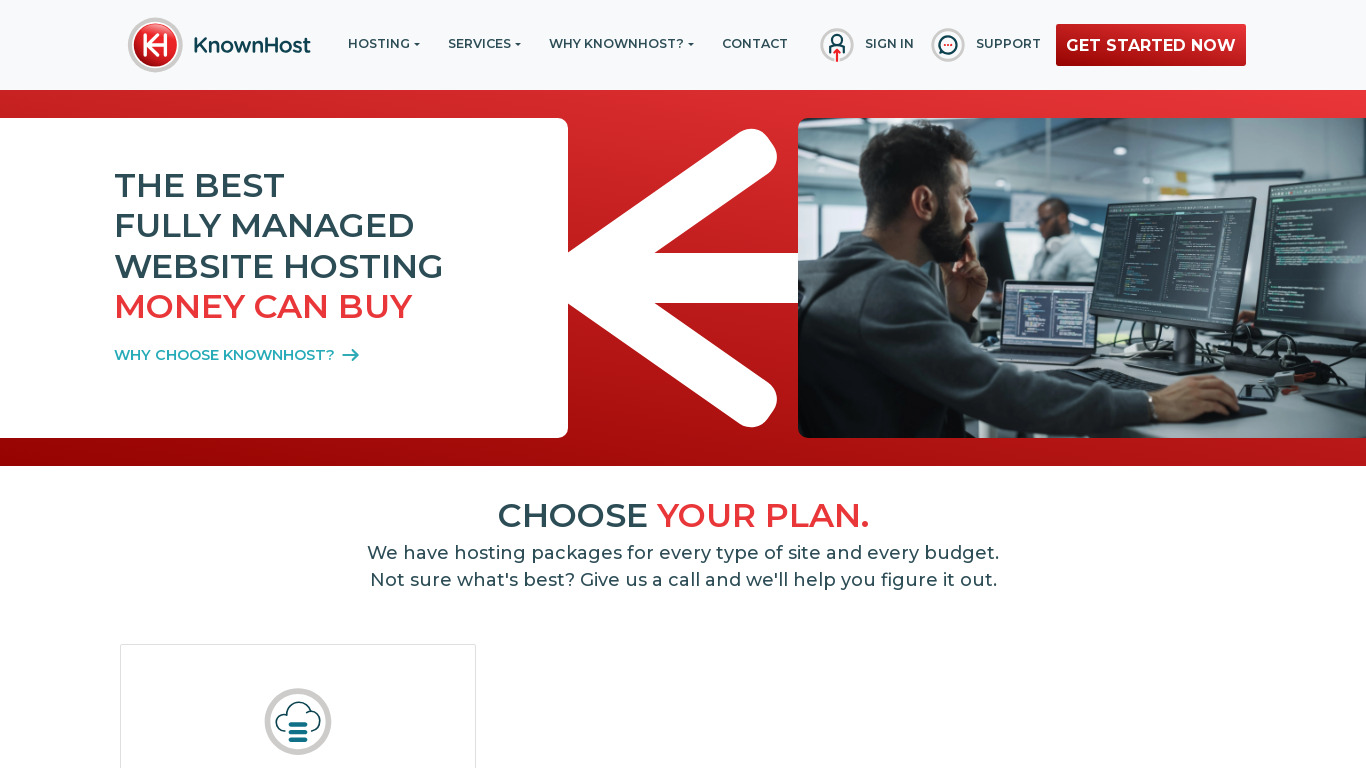 KnownHost Landing page