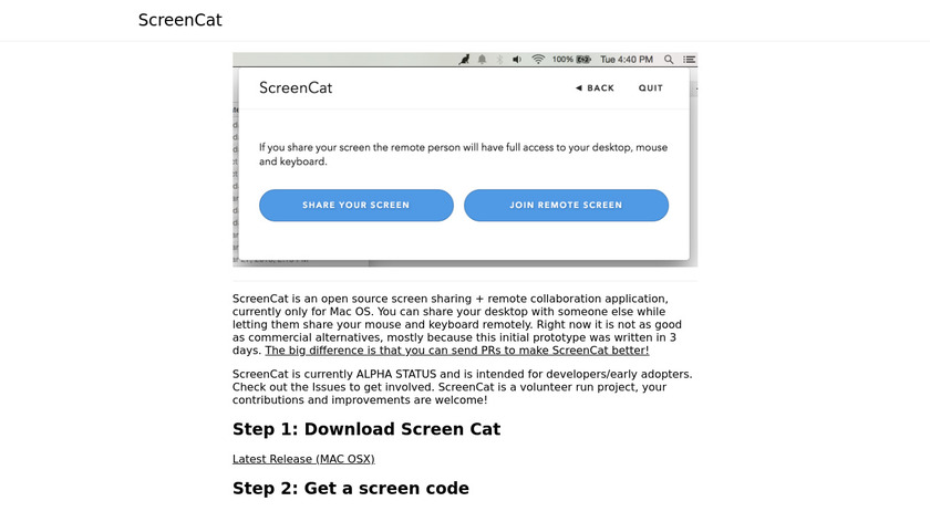 ScreenCat Landing Page